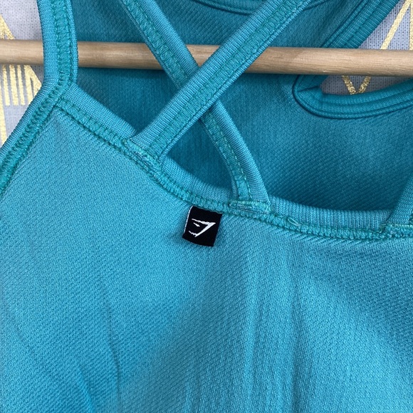 Gym Shark Ultra Seamless Teal Sports Bra - Picture 10 of 11